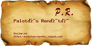 Palotás Renátó névjegykártya